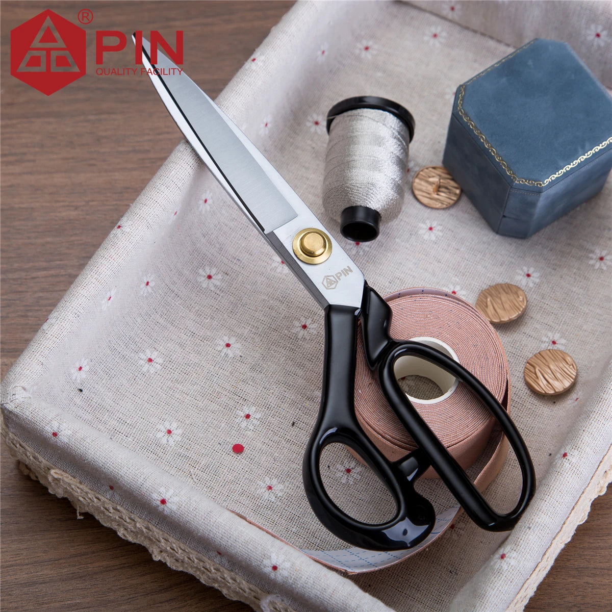 Ciseaux de tailleur pour gauchers PIN 10/12 pouces, ciseaux à tissu et cuir en acier inoxydable, ciseaux de couture ergonomiques pour gauchers