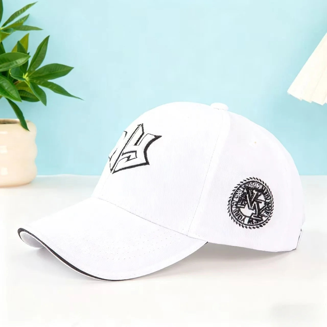 Casquette de baseball classique New York blanche - casquette papa unisexe à sangle réglable : Style sportif rétro pour le quotidien, les activités de plein air et