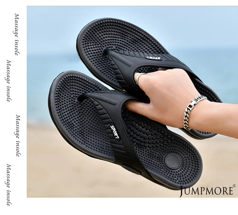 Tongs de Massage Hommes Pantoufles d'Été Sandales de Plage Confortables Hommes Chaussures Décontractées Mode Hommes Tongs Chaussures Tendance 2023