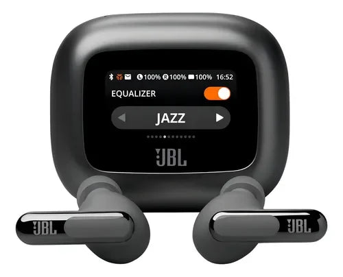 JBL Live Beam 3 True Wireless Bluetooth Kopfhörer Noise-Cancelling Headset mit LED Smart Display Ladebox