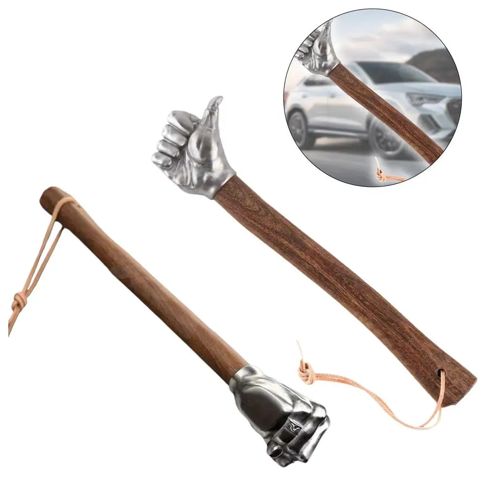 NEU Edelstahl Faustform Hammer Holzgriff für kreatives Zuhause Outdoor Camping Nagelhammer dekoratives Ornament Geschenk