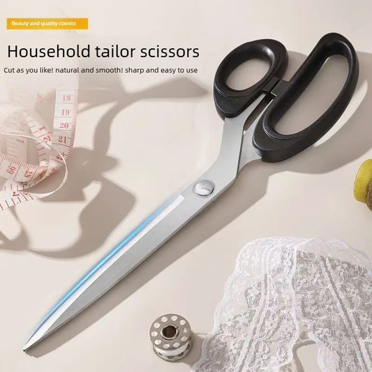 Tailoring 10-Inch Stainless Steel Black Tailoring Scissors Scissor Household Professional Sewing Scissors DIY Sewing Tools For