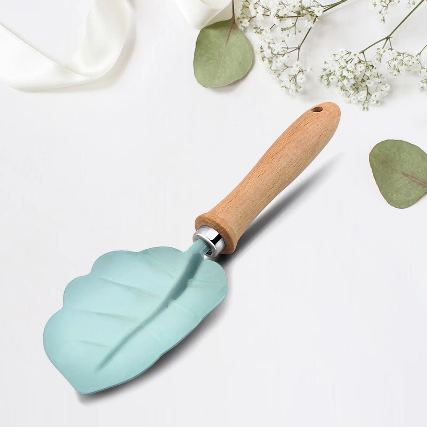 Petit kit d'outils de jardinier, coloré, sûr, avec manche en bois, pelle, râteau, fourche, ensemble de cadeaux de jardinage pour enfants et filles