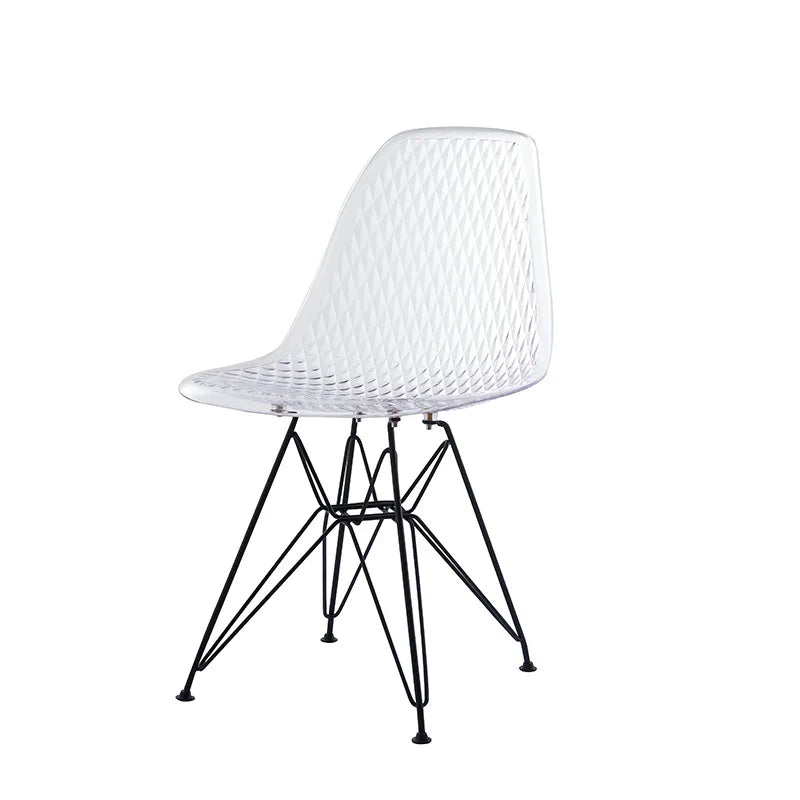 Nordic Transparent Eames Plastic Dining Bar Chair for Cafe Negotiation Simple Wholesale Seating