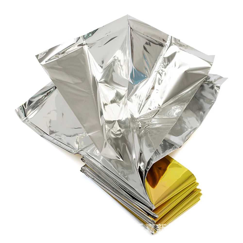 1-5PCS Emergency Thermal Blanket Waterproof Windproof Blankets for Outdoor Survive First Aid Blanket Foil Thermal Rescue Blanket