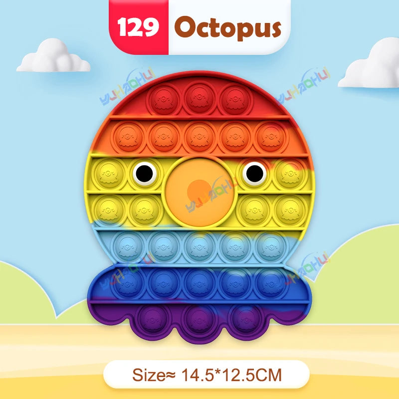 Regenbogen Pop Push Bubble Fidget Anti Stress Spielzeug für Erwachsene Kinder besondere Bedürfnisse sensorisches Spielzeug interaktives Spielzeug für Kinder
