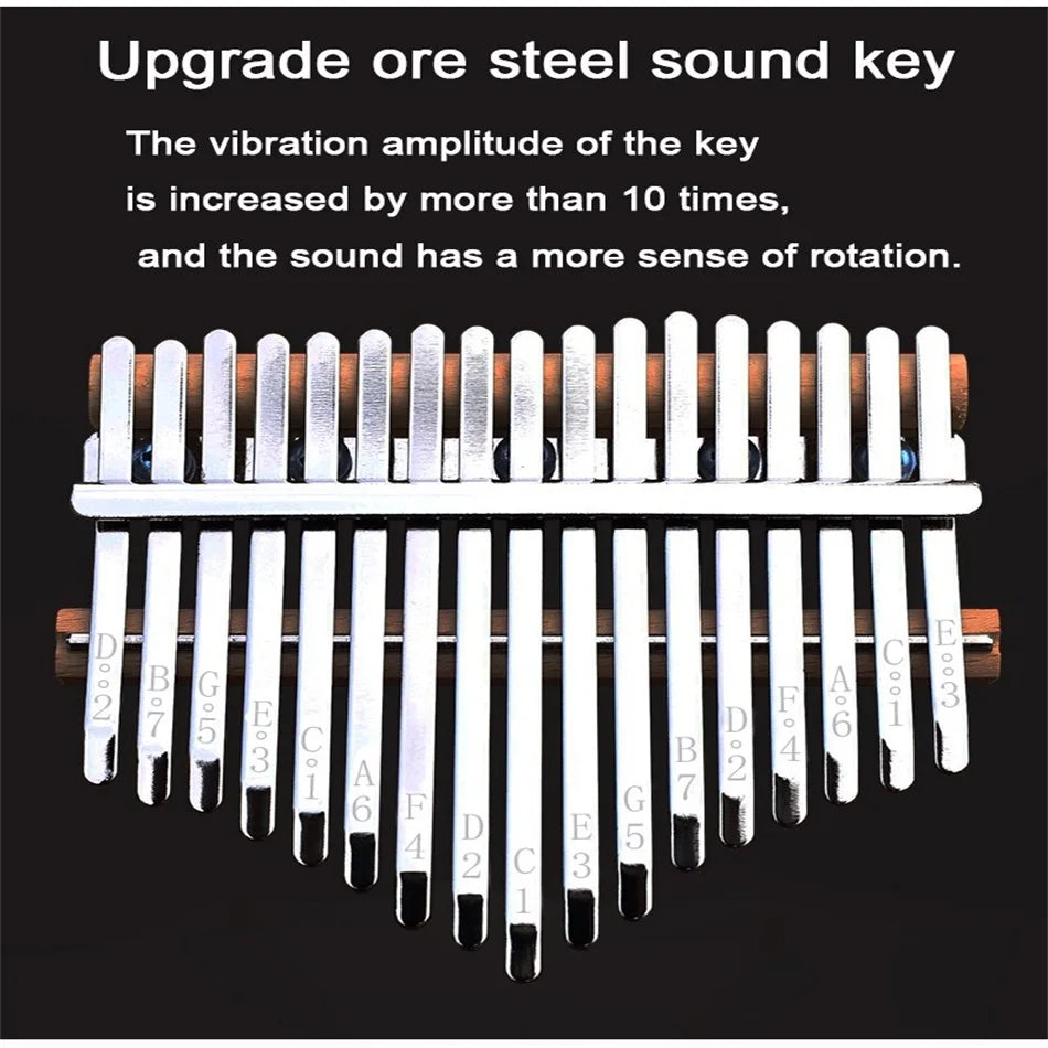 Kalimba Musikinstrument Daumenklavier 17 Tasten Mahagoni Holz Fingerklavier Kombinationsgeschenke für Kinder Tragbares Mbira Fingerklavier