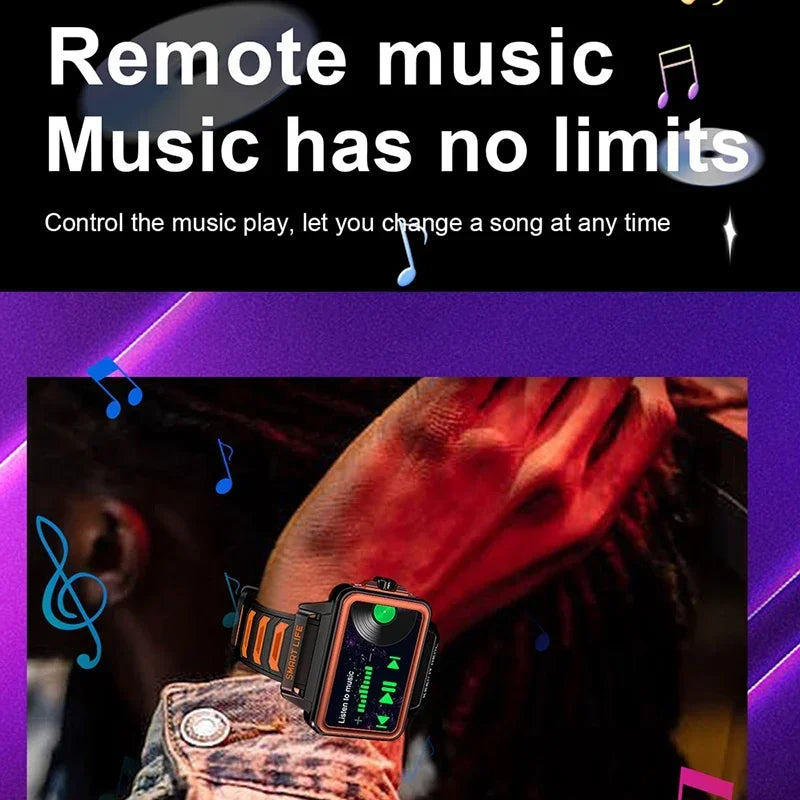 Hip-Hop-Fashion-Persönlichkeit Smartwatch 1,57 Zoll HD-Bildschirm 24h Kontinuierliche Herzfrequenz Schlafmonitor Spiel Wasserdichte Smartwatch