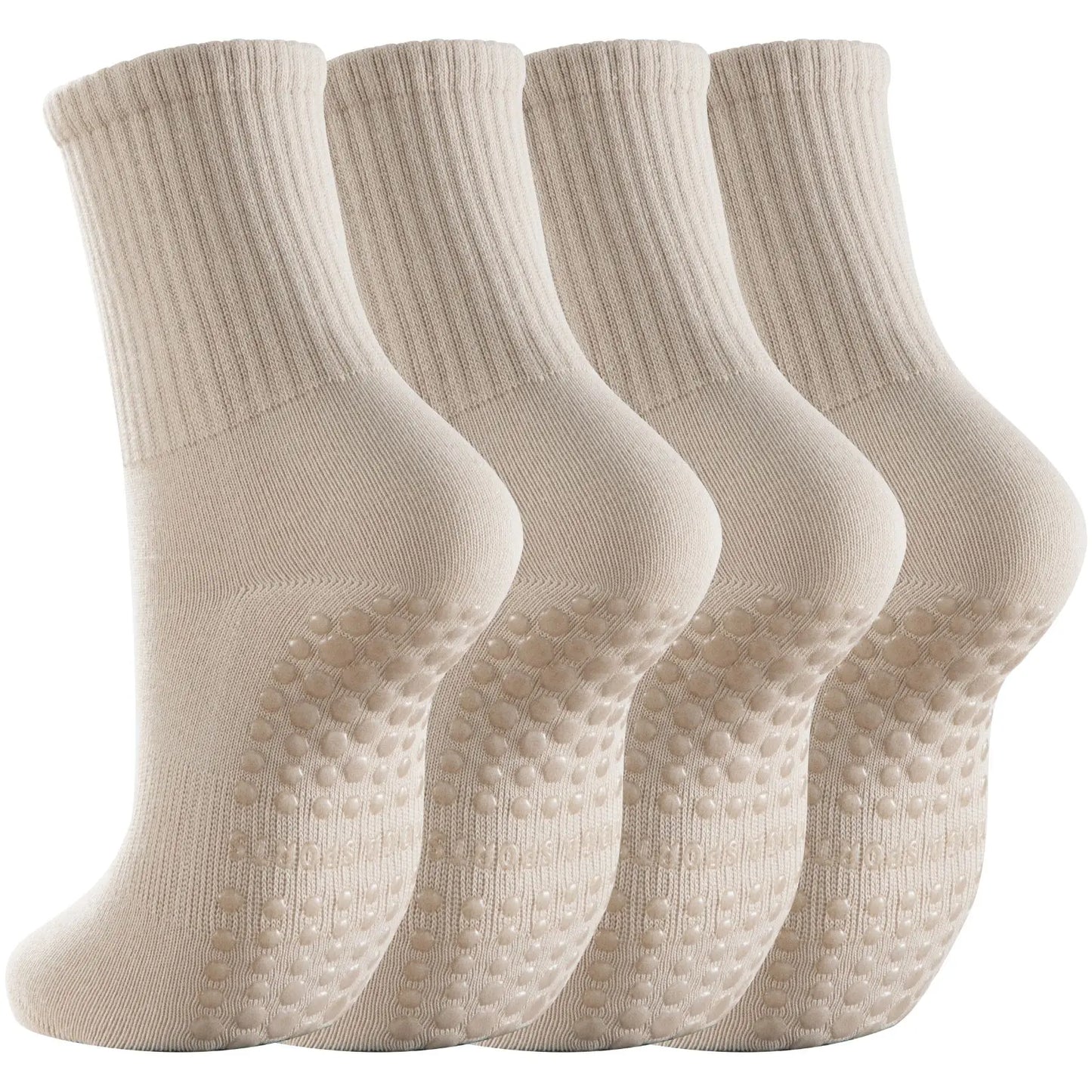 RMSWEETYIL 2 Paar Pilates Yoga Socken mit Noppen für Damen, rutschfeste Griffsocken für Tanz, Ballett, rutschfeste Übungs-Klebesocken für Damen