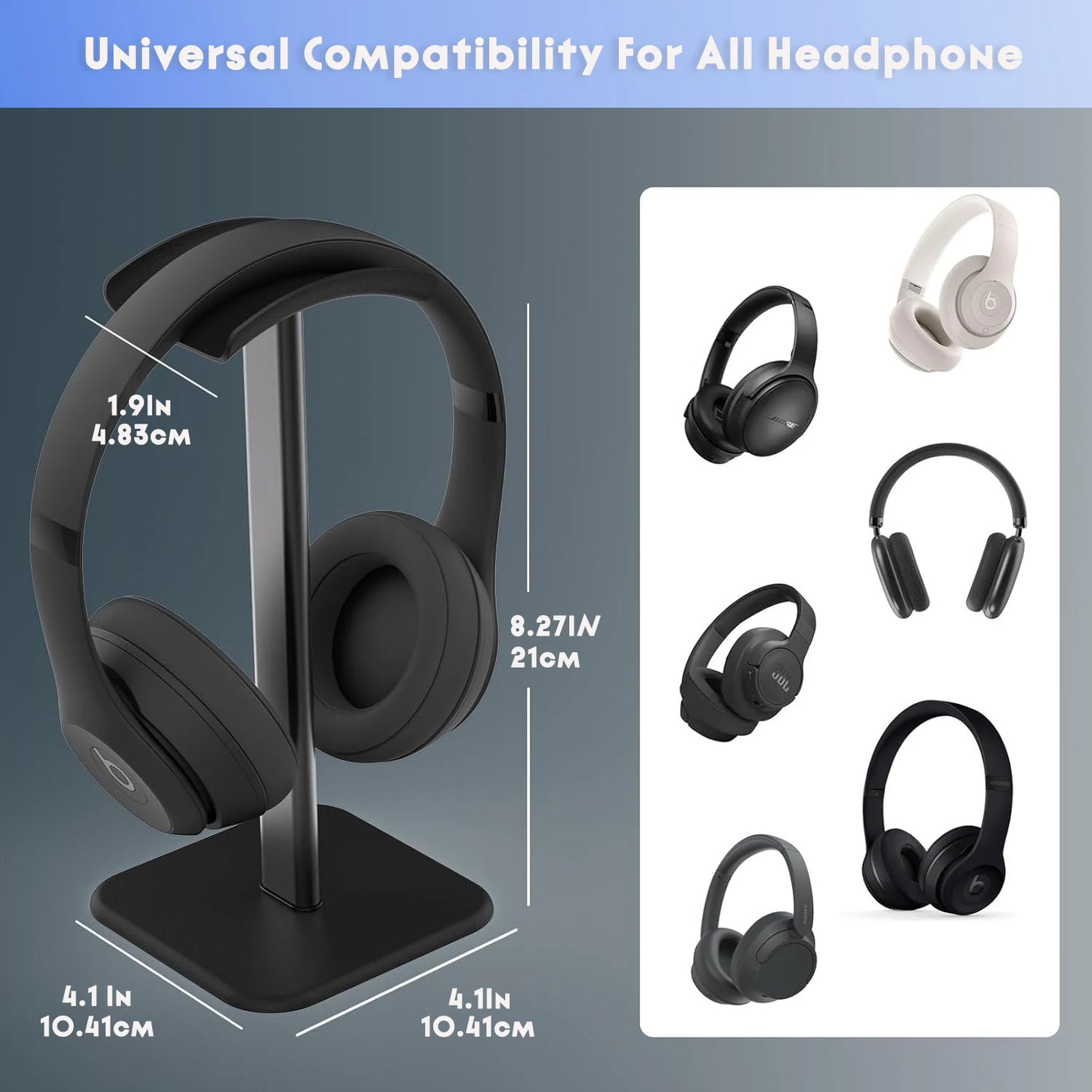 Kopfhörerständer, Desktop-Headset-Halter – Schreibtisch-Kopfhörerständer, für alle Headsets wie Airpods Max, HyperX Gaming-Kopfhörer