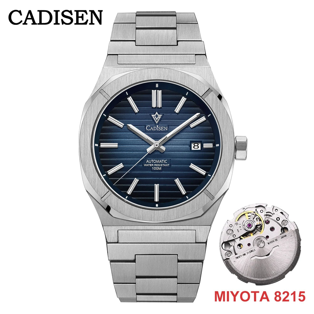 CADISEN Taucheruhr Retro Luxus Saphirglas MIYOTA 8215 Deutscher Designer Herren Automatikuhr Mechanisch 10Bar Wasserdicht Leuchtend