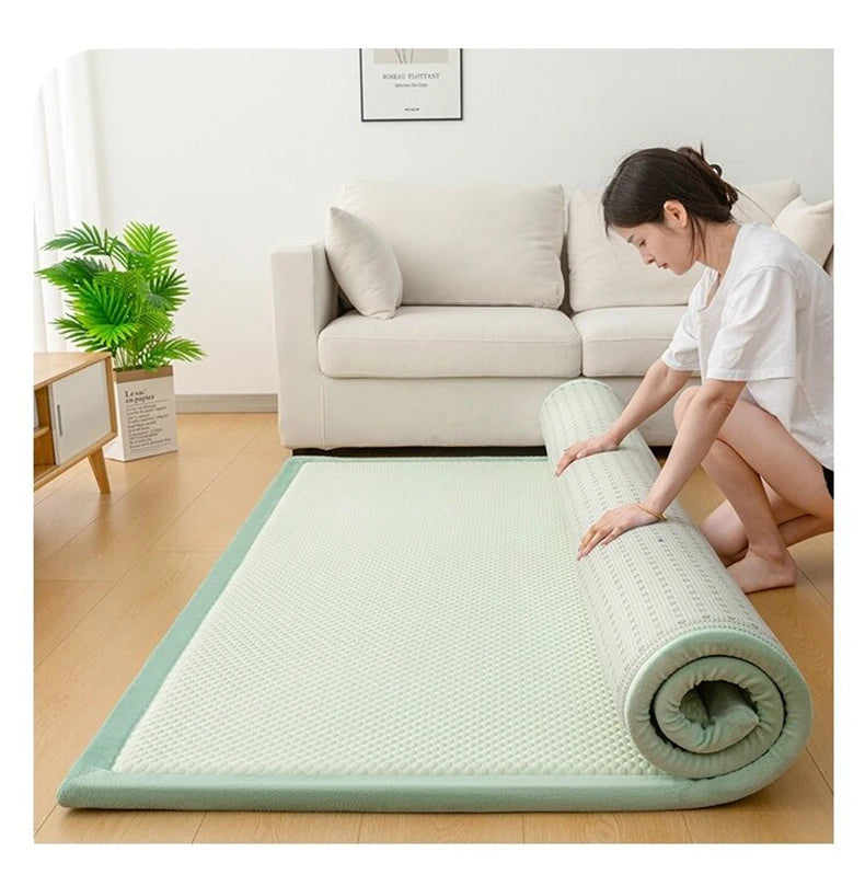 Bodenmatte 3 cm dick, weiche Sitzunterlage für Schlaf-Bodenmatratzen, Wohnzimmer-Kühlmatten zum Krabbeln, rutschfest, maßgefertigte Tatami-Matte