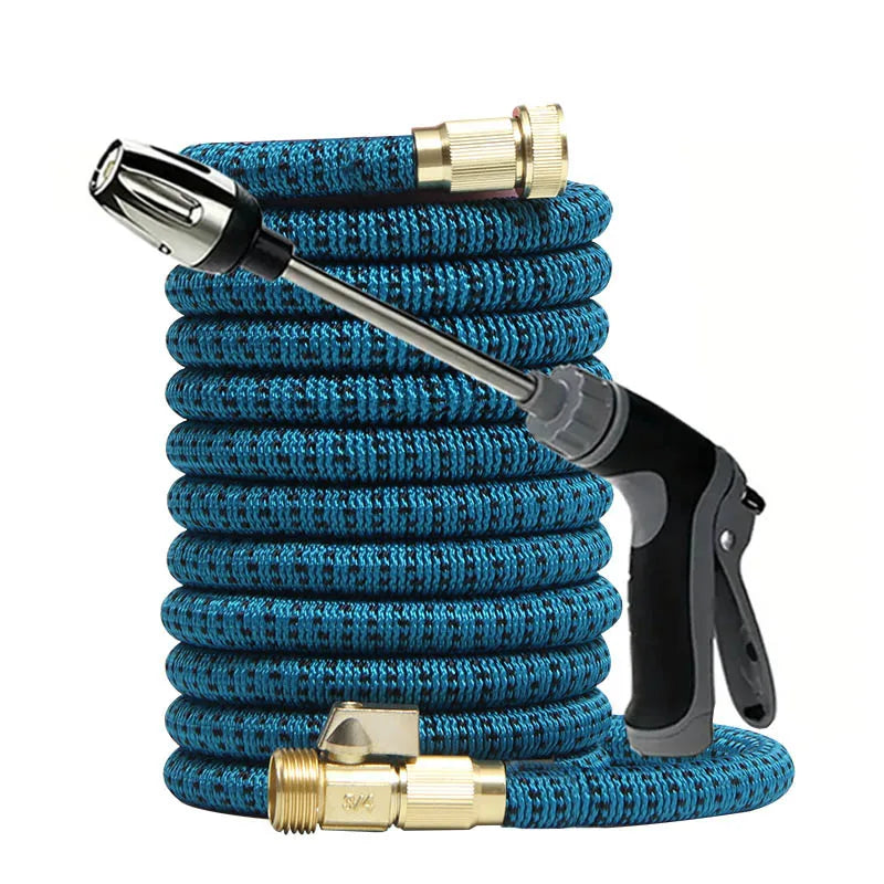 Tuyau d'arrosage extensible magique pour jardinage et nettoyage, 3/4", connecteur, tête d'arrosage, dispositif d'arrosage, sans nœuds.