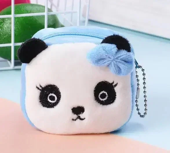 Cartoon Süße Schweinchen Geldbörse Kawaii Portemonnaie Weiche Plüsch Münztasche Schlüssel Kopfhörer Münz-Organizer Beutel Reißverschlusstasche Kindergeschenk