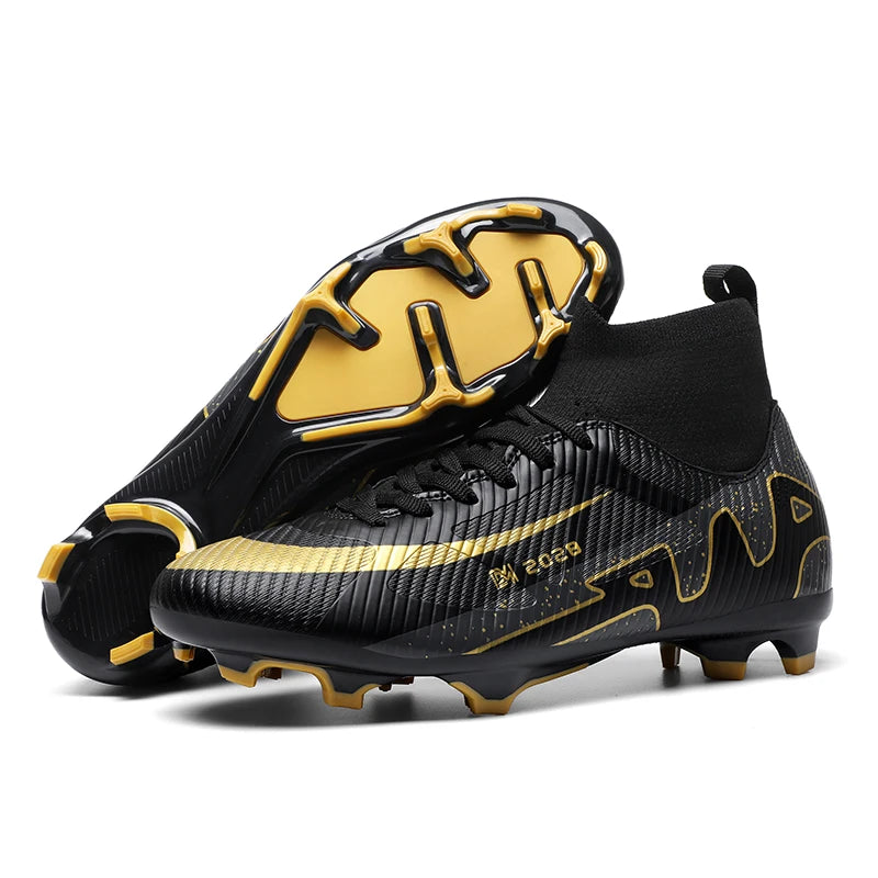 Chaussures de football roses tendance pour hommes, légères et professionnelles, chaussettes intégrées, chaussures de football pour hommes, antidérapantes, originales, baskets de football pour l'extérieur