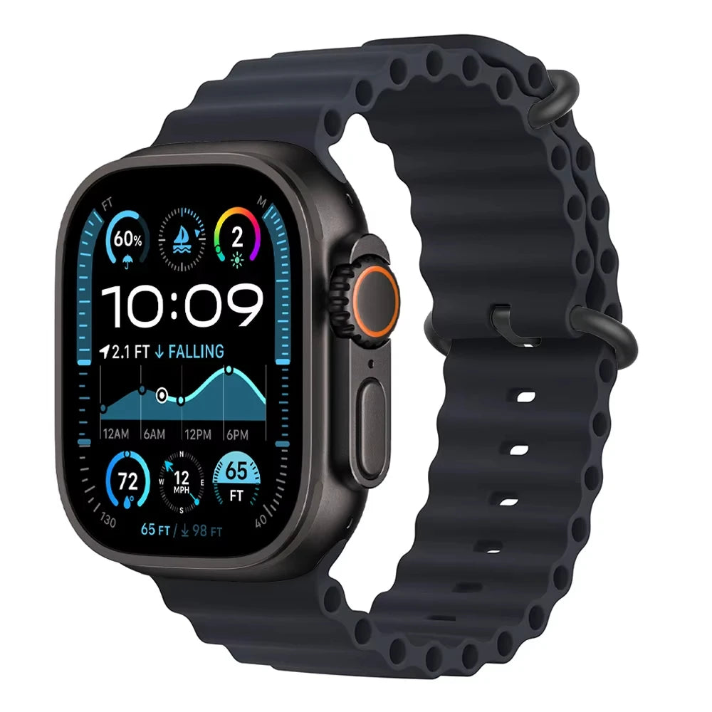 Offizielles Ocean Armband für Apple Watch Ultra 3 2 49mm 46mm 44mm 40mm 42 41 45 Sportarmband iWatch Series 11 10 9 7 8 6 SE3