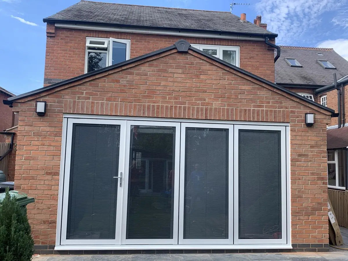 Home Bi Folding Door Patio Exterior Panoramic Accordion Folding Door Residential Aluminium Thermal Break Double Glass Doors