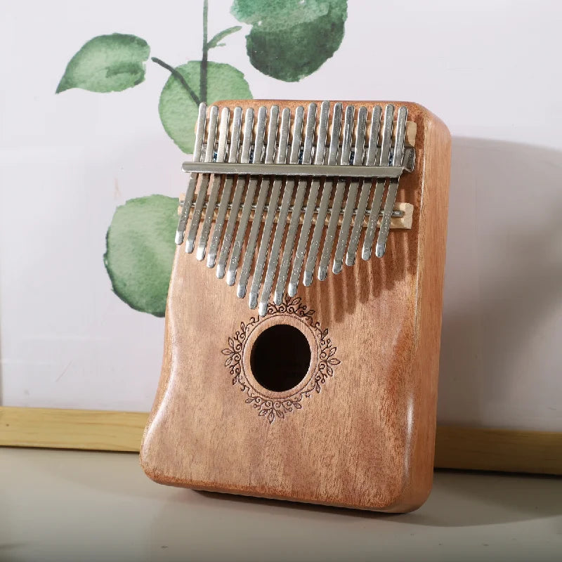 Kalimba Musikinstrument Daumenklavier 17 Tasten Mahagoni Holz Fingerklavier Kombinationsgeschenke für Kinder Tragbares Mbira Fingerklavier
