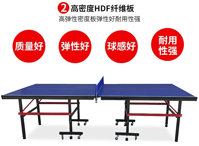 12mm  Anti-Corrosion Table Tennis Table Indoor  Foldable Indoor Ping Pong Table