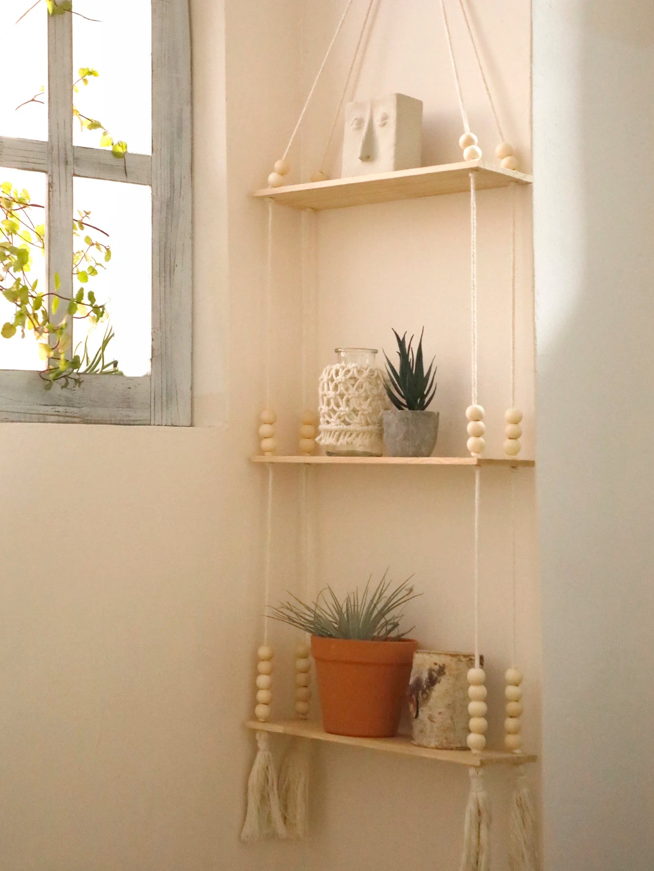 Hölzernes Aufbewahrungsregal Wandregale Pflanzen Wandregal Rustikale Holzregale Schlafzimmer Wohnzimmer Heimdekoration Geschenk