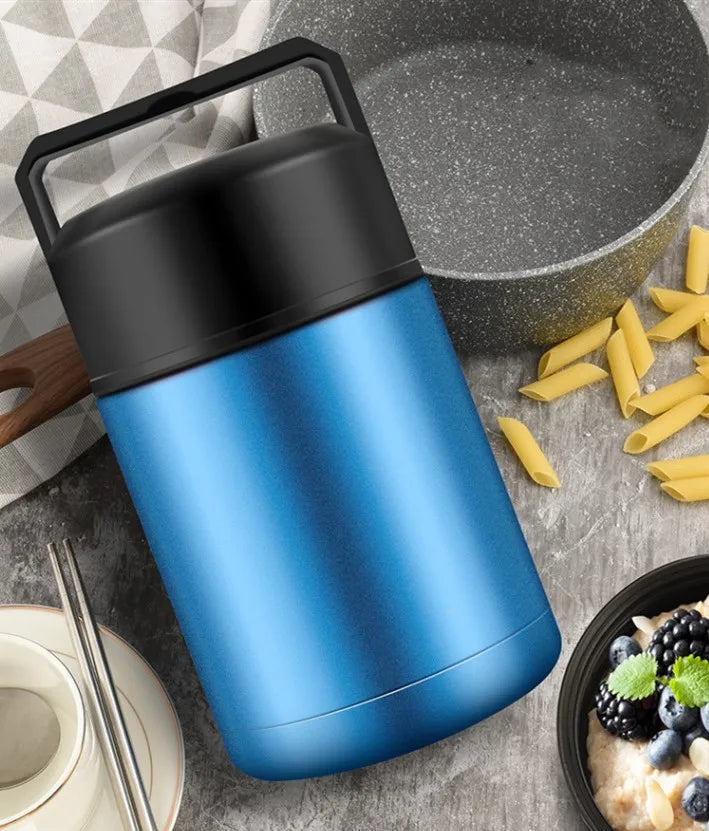 Boîte à déjeuner isotherme grande capacité 800ML/1000ML, Portable en acier inoxydable, Contenants alimentaires pour soupe, Bouteilles isothermes