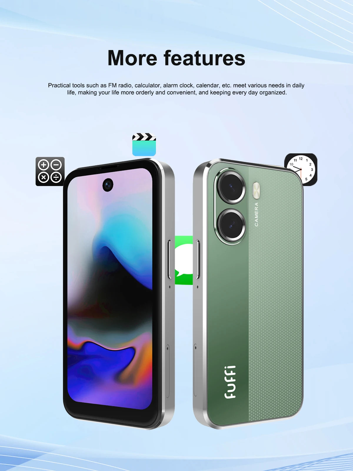 Fuffi-Mini X7 Pro Phone 4G LTE Android10.0 Smartphone 4GB RAM 128GB ROM 4" Display 5MP Camera Dual SIM With Play Store WhatsAPP