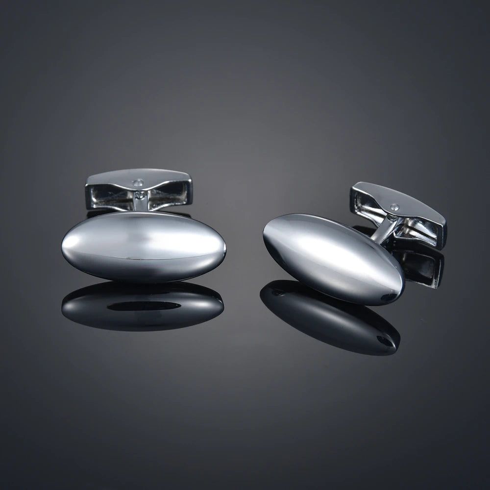 Quality Gems Craft Manschettenknöpfe Blumenmuster Golden Horse Muster Stoff Französische Ovale Hemd gemelos cuff links