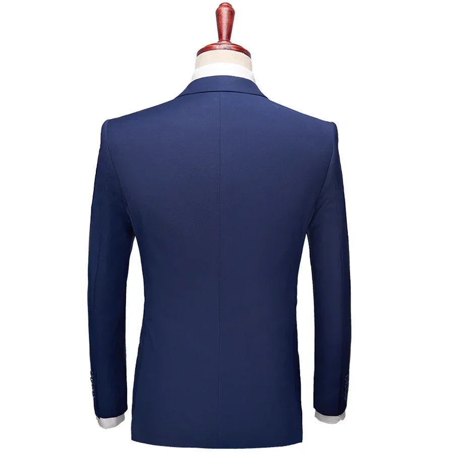 Suits For Men 3 Pieces Set Elegant Wedding  Fashion Classic Full Jackets Vest Pants Blazers Outfit 2025 Formal Costume