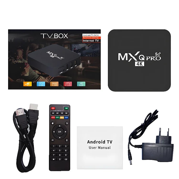 MXQ PRO TV BOX Android S905L 2.4G&5G WiFi Original Quad Core Youtube Media Player Mxq Pro 4K Set Top Box IPTV Netflix YouTube