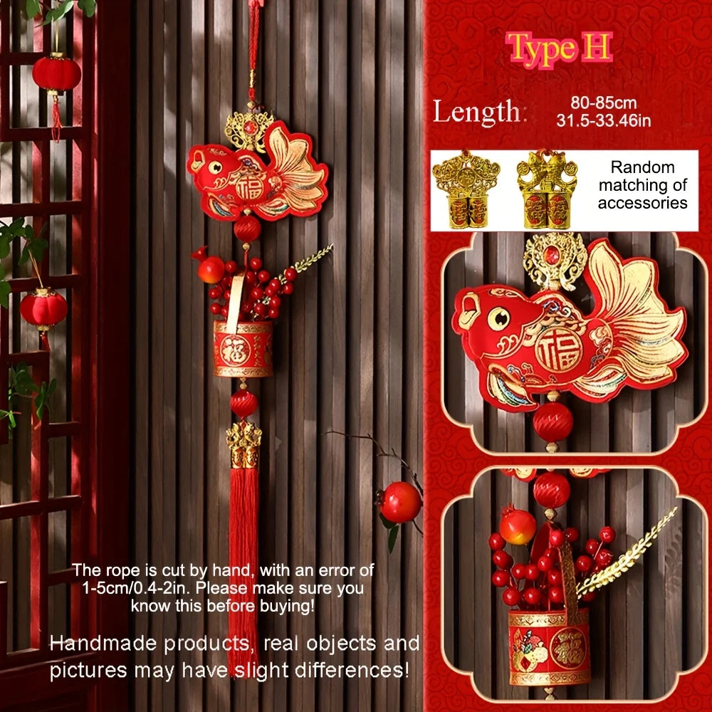 Chinesisches Neujahr 2026 Dekorationen Chinesisches Frühlingsfest Hängender Anhänger Tür Wand Ornament Traditionelle chinesische Raumdekoration