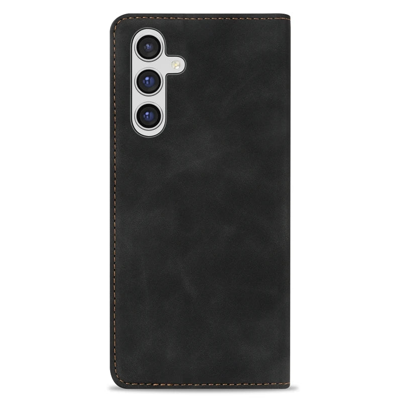 Wallet Skin Friendly Flip Leder Hülle für Samsung Galaxy S26 Ultra S25 Edge S24 Plus S23 FE A15 A16 A17 A26 A35 A36 A54 A55 A56