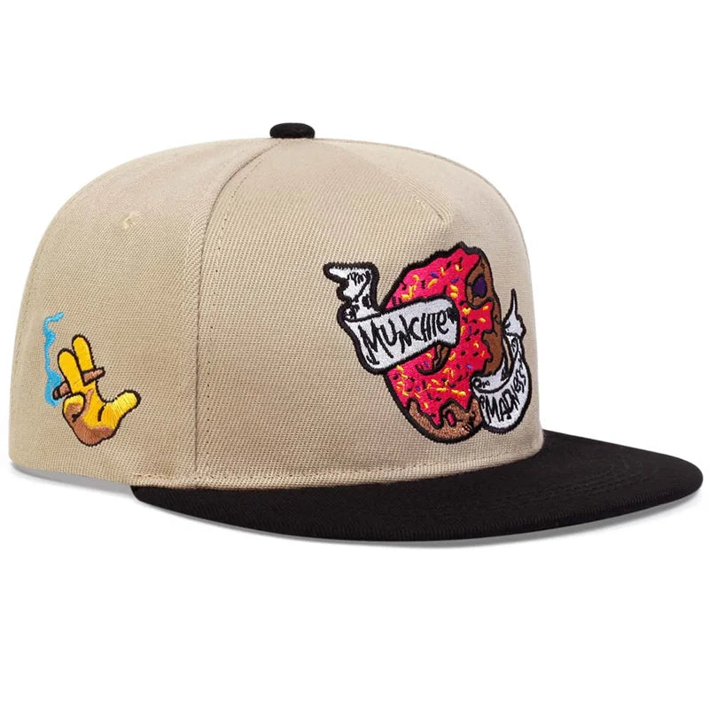 Unisex Donut Stickerei Hip-Hop Mützen Outdoor Verstellbare Freizeit Baseball Caps Sonnenhut