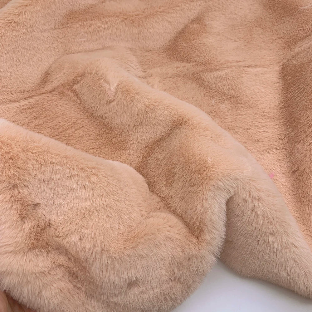10mm Pile Length Fur Fabric Polyester Imitation Fur Fabrics Handmade DIY Encryption Thickening Fake Rabbit Hair Fur Plush Fabric