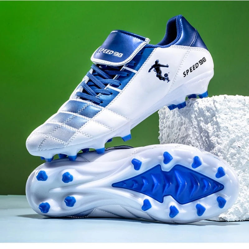 Chaussures de football homme crampons FG/TF, respirantes, professionnelles, pour gazon, antidérapantes, à crampons longs, pour entraînement adulte en futsal