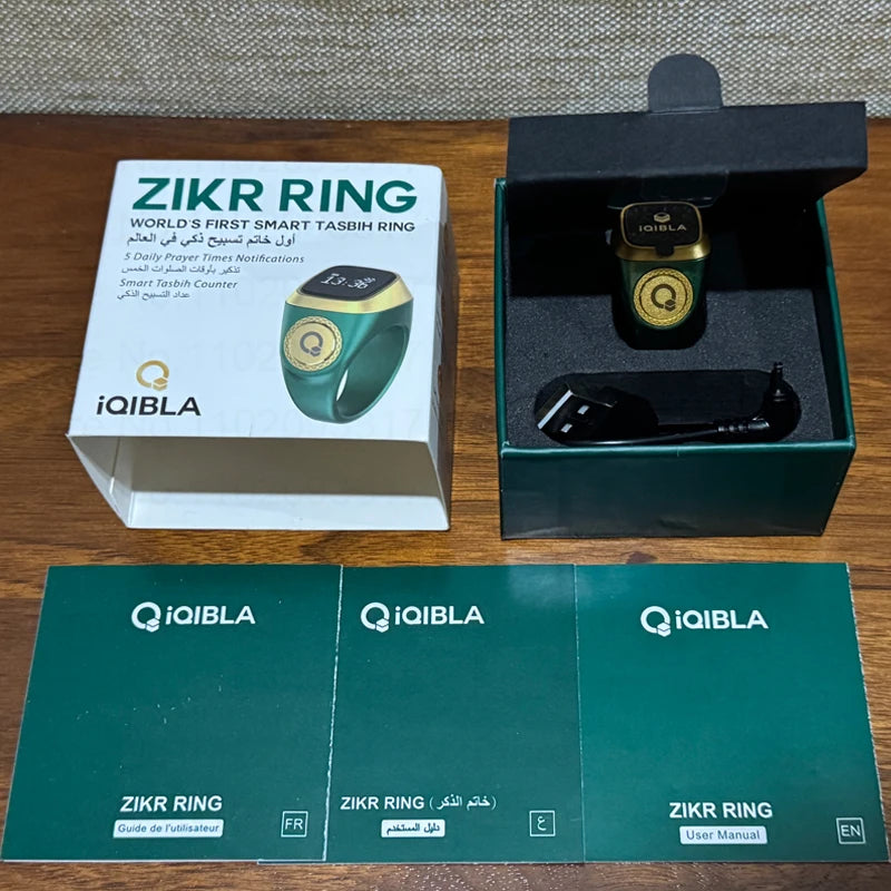 Bague intelligente Zikr IQibla Tasbih Tally Compteur numérique électronique pour musulmans Rappel de vibration de l'heure de la prière Étanche
