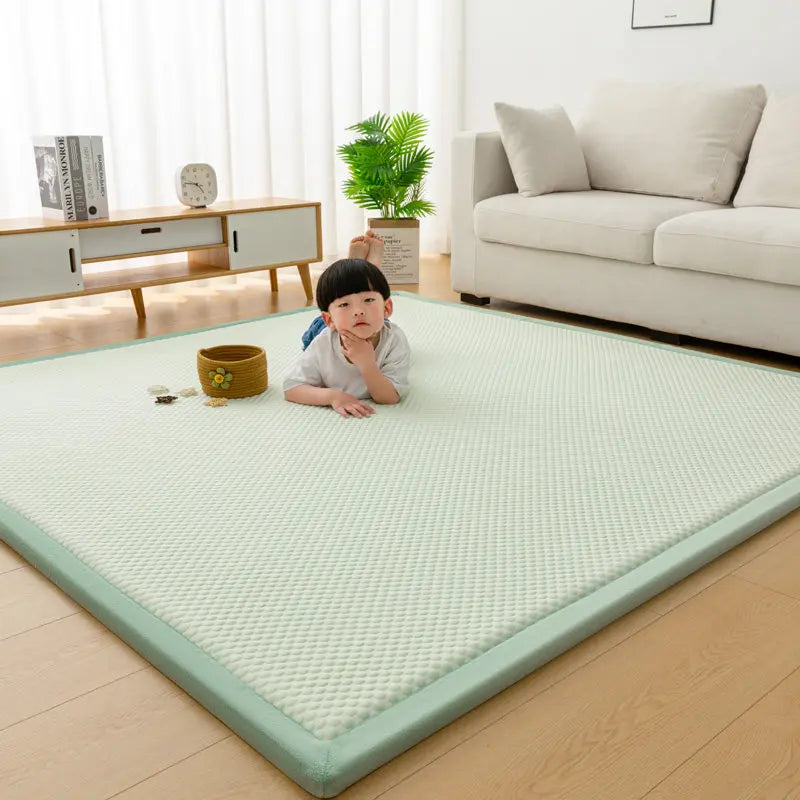 Bodenmatte 3 cm dick, weiche Sitzunterlage für Schlaf-Bodenmatratzen, Wohnzimmer-Kühlmatten zum Krabbeln, rutschfest, maßgefertigte Tatami-Matte