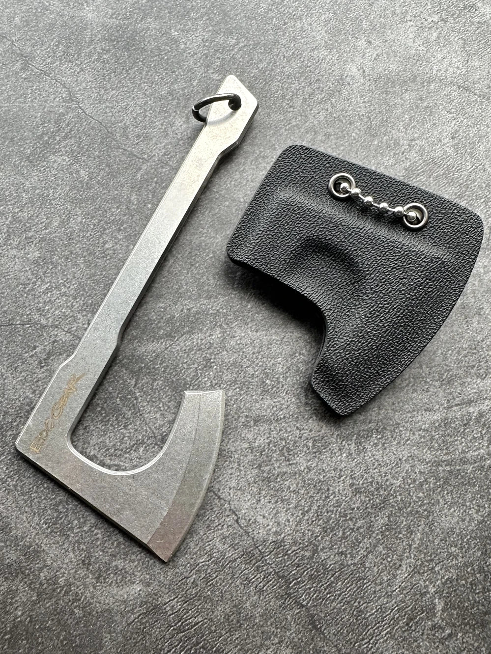9Cr18MoV Stahl Axtklinge Messer-Anhänger Outdoor-Dekoration Halskette Armband Campingausrüstung EDC Tools K-Scheide Perle Kette