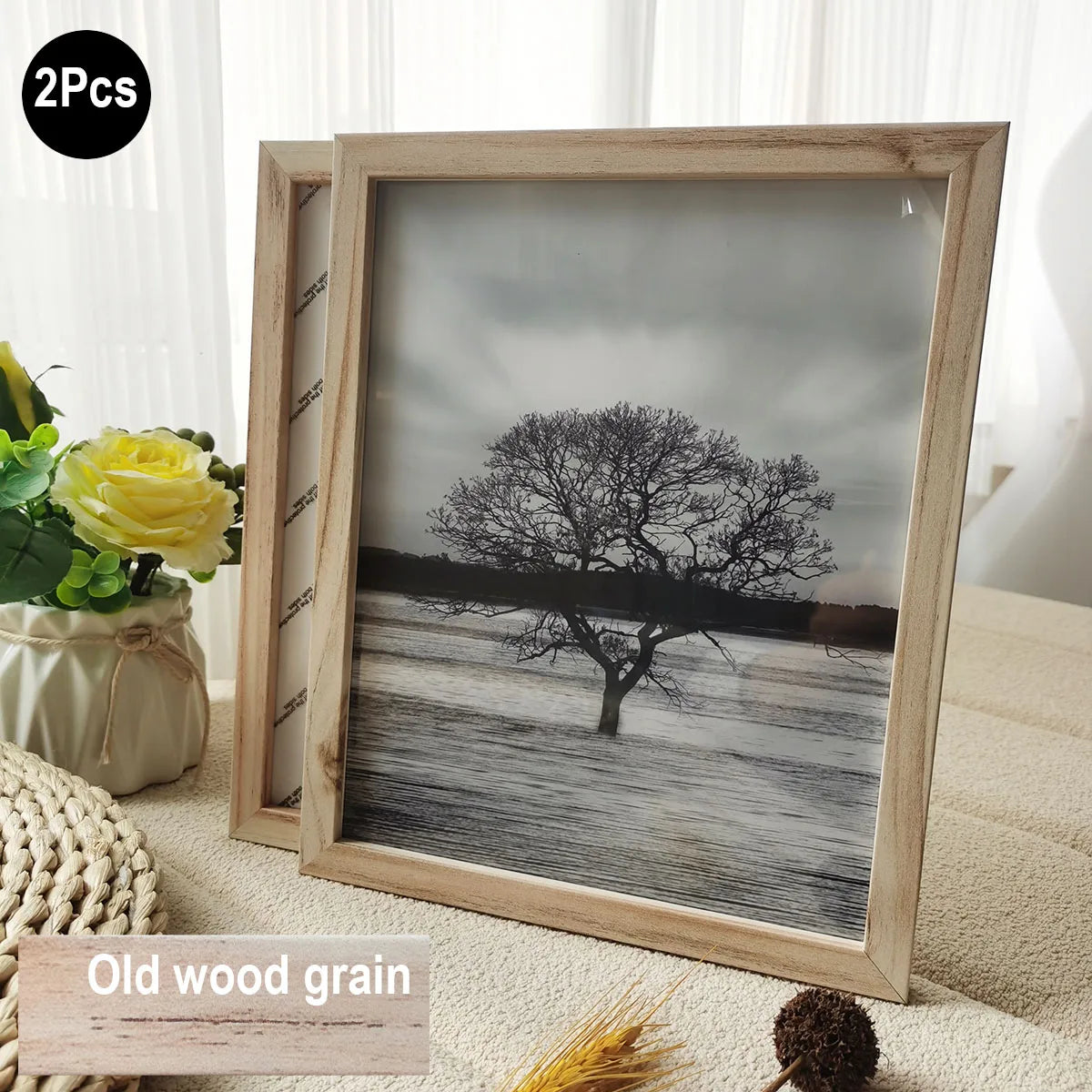 2Pcs Wood Photo Frames For Picture Wall 10X15 15X20 20X25 A4 Pictures Frame Stand For Pictures Photo Decor Commemorative Gift