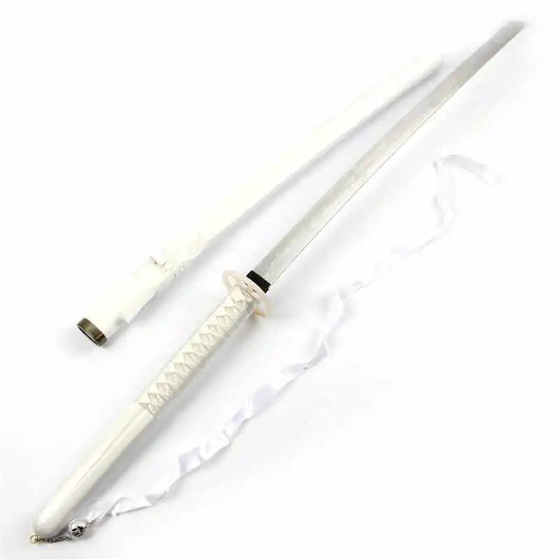 104cm Anime Bleach Katana Kuchiki Rukia Sword Cosplay Prop Wooden Ninja Knife Real Size Japanese Katana Samurai Sabre Kid Toy
