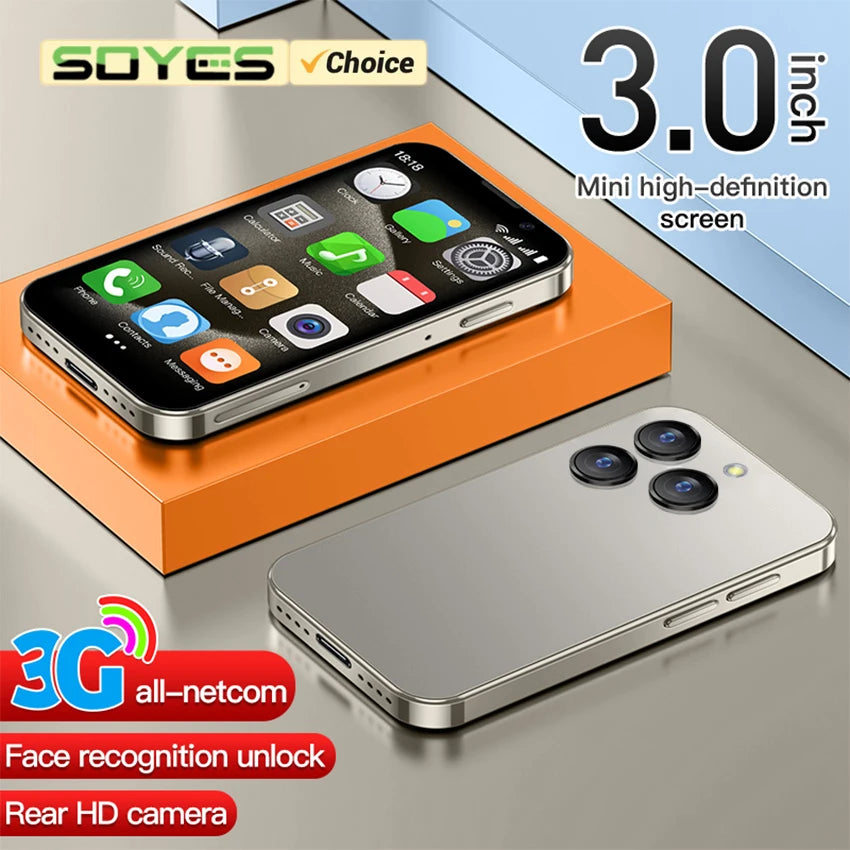 SOYES XS18 Pro 3.0" Mini Smartphone 2GB RAM 16GB ROM Gesichtserkennung Android9.0 Dual SIM Standby 1000mAh 3G Netzwerktelefon