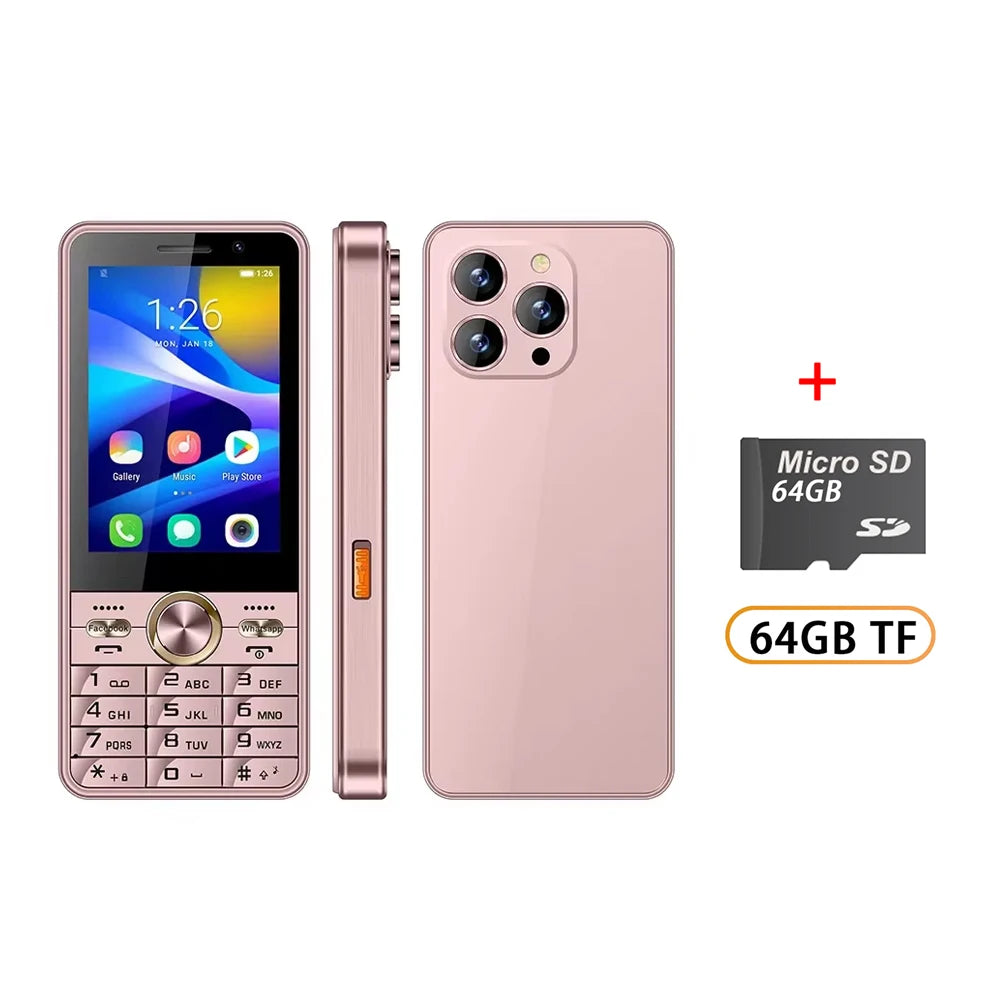 UNIWA HOPE XS17 4G Touch Screen Keypad Phone Android 8.1 Dual SIM Card 3.5 Inch 2GB RAM+16GB ROM 2500mAh Cellphone Whatsapp GPS