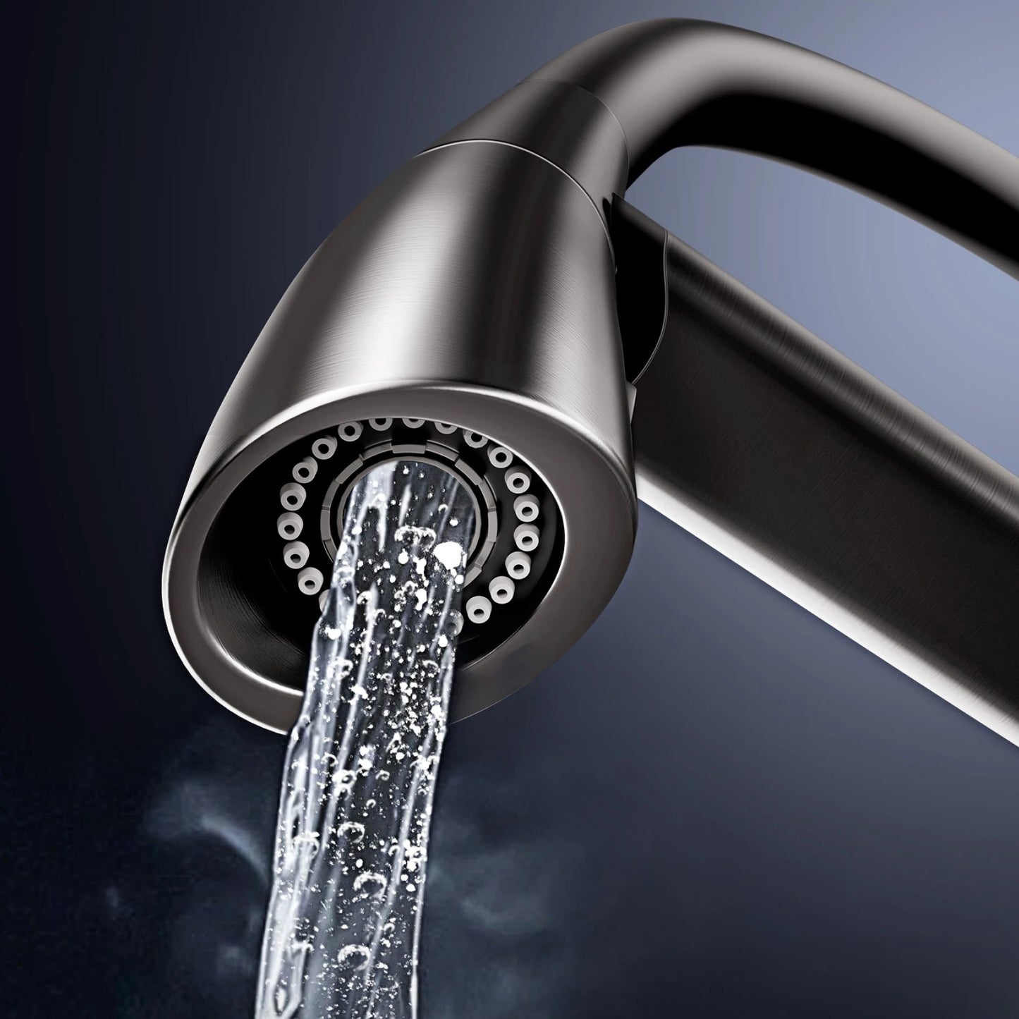 Mitigeur de cuisine Gestan en laiton brossé doré avec interrupteur tactile, cartouche céramique monotrou, robinet d'évier eau chaude et froide