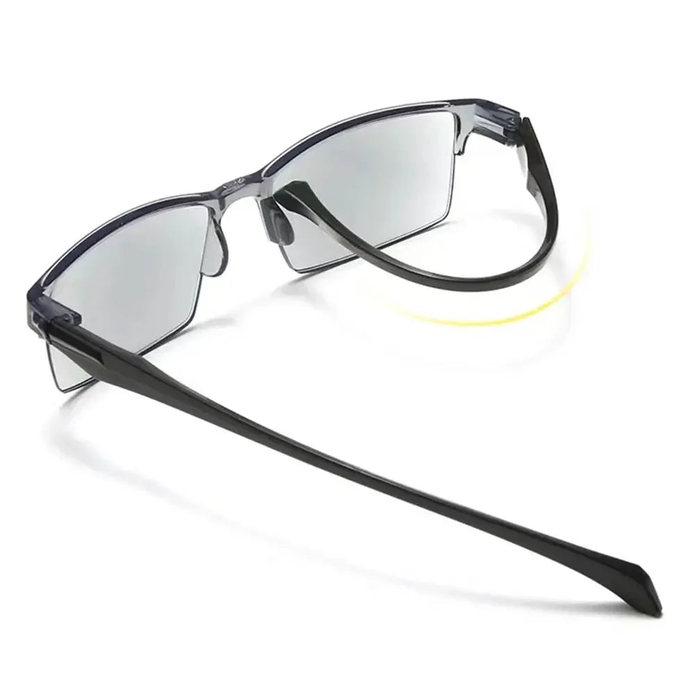 Smart Automatic Zoom Reading Glasses Anti Blue Ray Eyeglasses Autofocus Power Half-Rim Near Far Computer Glasses