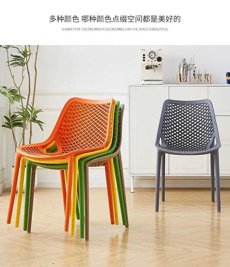 Outdoor-Kunststoff-Esszimmerstühle Nordisches modernes Design Esszimmerstühle Küche Schlafzimmer Sillas De Comedor Chaises Küchenmöbel