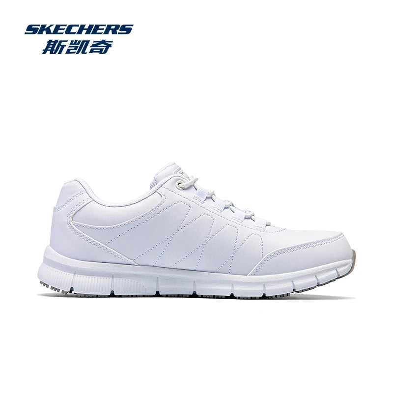 Skechers Chaussures Décontractées pour Hommes en Cuir, Baskets à Semelle Souple, Légères, pour la Course, l'Athlétisme, le Jogging et la Marche