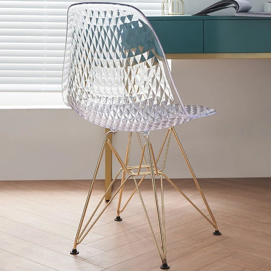 Nordic Transparent Eames Plastic Dining Bar Chair for Cafe Negotiation Simple Wholesale Seating