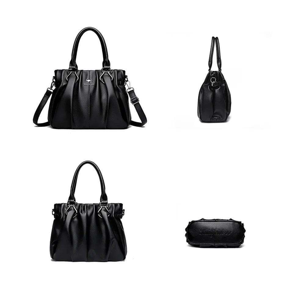 Sac cabas décontracté en cuir véritable, sacs à main de luxe pour femmes, sacs à main de marque, sacs à main en cuir souple de haute qualité pour le travail