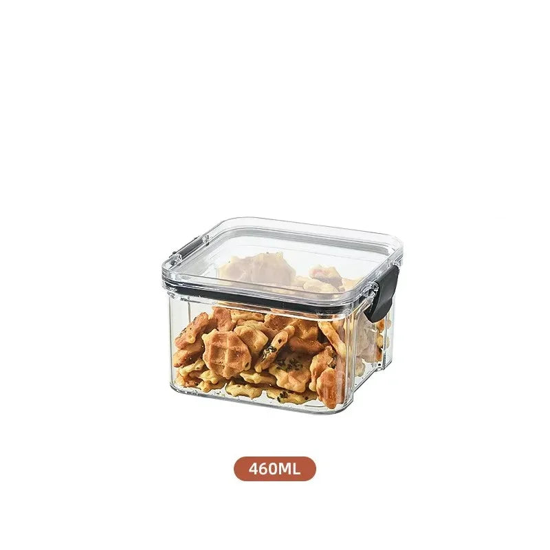 Bocaux scellés de 460 à 1800 ml, organisateur de cuisine pour le stockage des céréales, grand réservoir en plastique, boîte de rangement étanche à l'humidité, bocaux à condiments ménagers