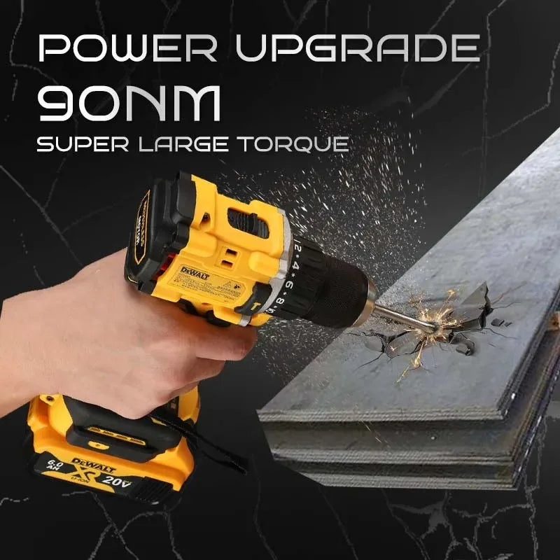 DEWALT Lithium-Akku 20V Wiederaufladbarer bürstenloser Kompakter Elektroschrauber Handbohrmaschine Schlagbohrmaschine DCD805