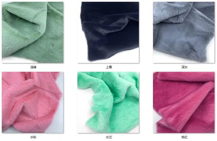 10mm Pile Length Fur Fabric Polyester Imitation Fur Fabrics Handmade DIY Encryption Thickening Fake Rabbit Hair Fur Plush Fabric